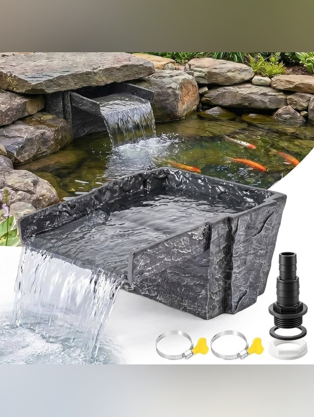 Black Pond Waterfall Spillway for Fish Ponds